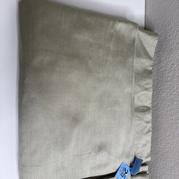 Restoration Hardware Thai Silk Sage Green Drapery Curtains 50" x 95" 2 Panels - Picture 3 of 11